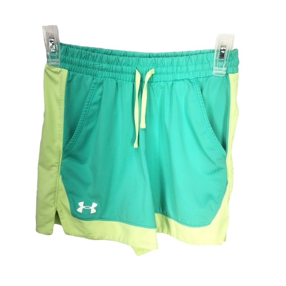 Under Armour Size M(10-12) Girls Blue‎ Active Performance Loose Track Shorts